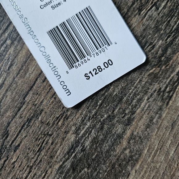 NWT Jessica Simpson Black Dress Overlay Detail Split Shoulder Sleeve Sz 4. - Picture 4 of 9